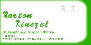 marton kinczel business card